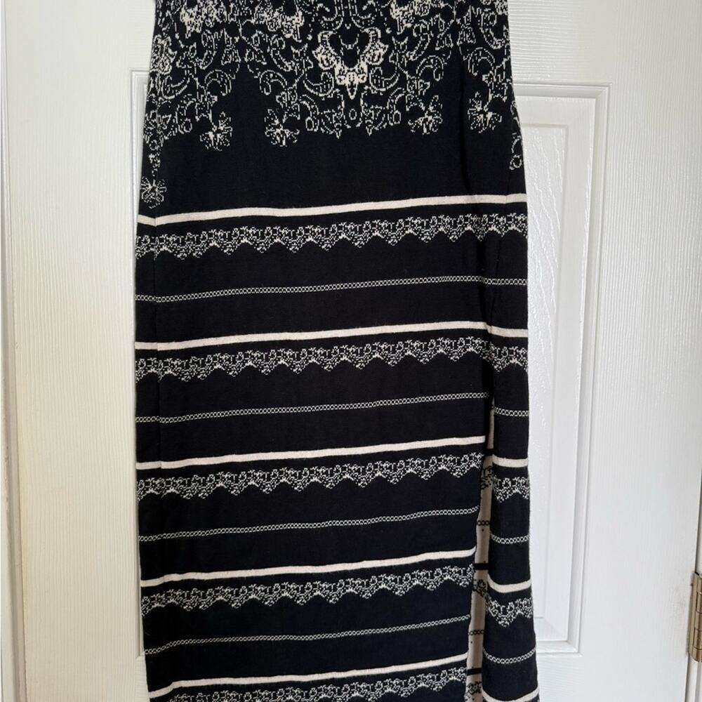 Free people irreplaceable black&white pencil skirt size S - Picture 6 of 11